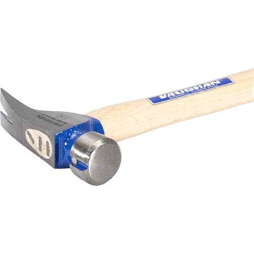 Image of VAUGHAN California Framer 19 Oz, Framing Hammer, Assembled in the USA | Smooth Face, American Forged High Carbon Steel, Hickory Handle, Magnetic Nail Starter, VN11610