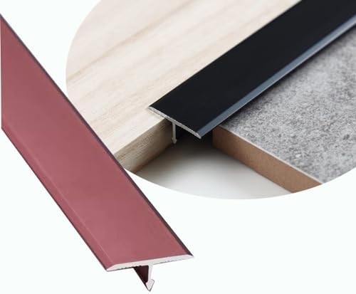 Gold Metal Flat Carpet Edge Trim Transition Strip, 35.4in T-Molding for Flooring Gaps, 1.5cm to 4cm Wide, Durable Connection Solution for Home & Office