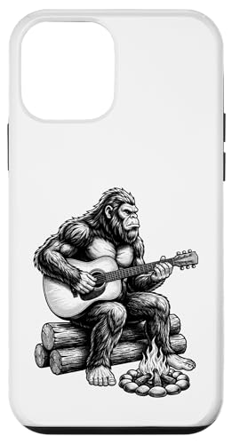 Campfire Big foot Playing Guitar Funny Sasquatch �X�}�z�P�[�X iPhone 12 mini �p