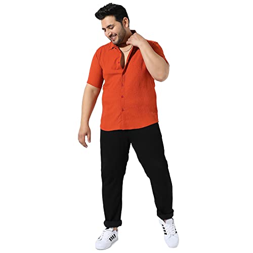 Image of Instafab Plus Men's Button Up Regular Fit Shirt for Casual Wear Modern Clothing Shirt Crafted with Regular Sleeve, Comfort Fit & High-Performance for Everyday Wear