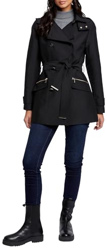 Morgan Femme 241-gladia TRENCH, Noir, 36 EU
