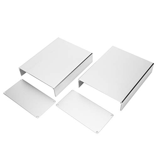 Boîtier de projet de bricolage en aluminium argent 3,1x6,3x7,9 pouces