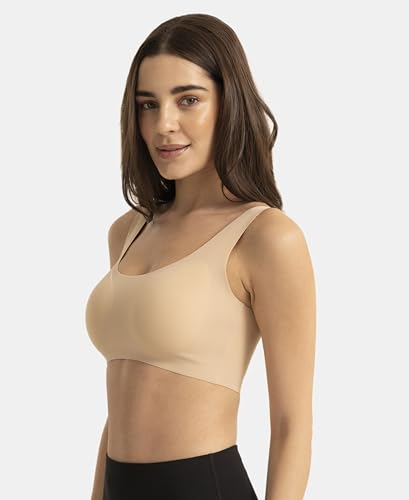 Image of Jockey 1840 Women Wirefree Padded Microfiber Elastane Full Coverage Bonded Tech Lounge Bra