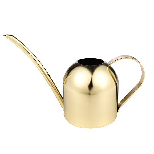 SUI-lim Edelstahl Gießkanne, mit Langen Hals, 17oz/500ml, Klein Gießkanne für Pflanzen Zimmerpflanze Patio Pflanzen Hängepflanzen und Outdoor Gärten(Gold)