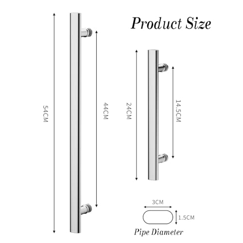 Poignée de porte push-pull en acier pour optimiser l'espace d'une salle de douche