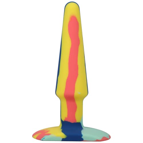 A-Play Groovy Plug anal en silicone 12,7 cm Jaune Sunrise – Plug anal doux, multicolore, fabriqué en silicone de qualité sanitaire