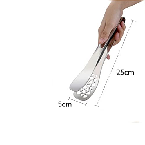 MRKU Pinzas para Bolsas de Alimentos de Acero Inoxidable, Resistentes a la oxidación, con Cierre de Seguridad para cocinar, Asar, ensaladas, barbacoas, bufés y Cocina.
