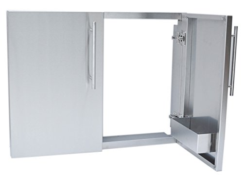 Sunstone De-Dd36 Designer Series Raised Style Double Door With Shelves, 36", Stainless Steel #TOP3