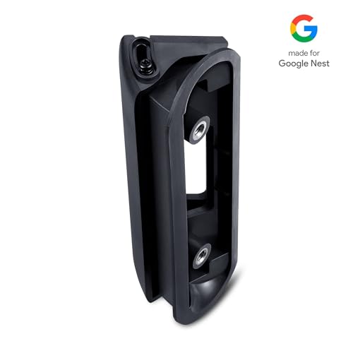 Wasserstein Horizontal Adjustable Angle Mount Compatible with Google Nest Doorbell (Wired, 2nd & 3rd Gen), 35°–55° Wedge Bracket – Not Compatible with Nest Doorbell (Battery) – Made for Google