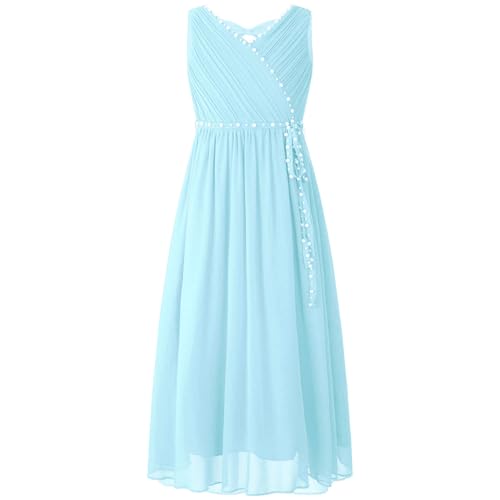 Eandarui Festliches Kleid Mädchen Lang Kinder Ärmellos...