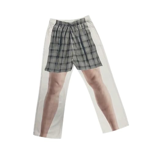 for Men Funny Elastic Printed Lounge Pants for Sports Casual