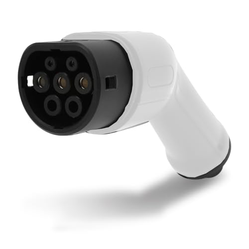 Wtyczka ładowania EV 32A AC 250V Zestaw Adaptera ładowania EV Wtyczka Typu 2 Stopień Ochrony IP54 Certyfikat CE TUV IEC dla Pojazdu Energetycznego (Biały)