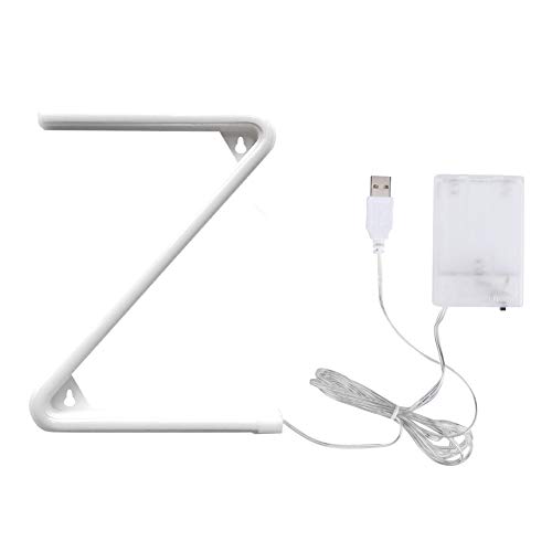 Verdant Touch Lámpara LED de neón en forma de letra para decoración de boda, propuesta de fiesta, hogar (Z)