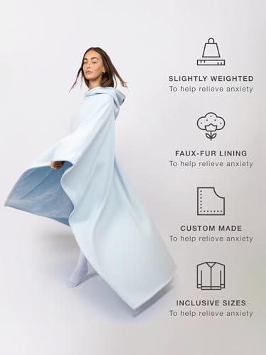 Image of FREE THE SHEEP Eden Hoodie - Oversized Weighted Hoodie Cloak with Ultra-Soft Faux Fur Liner