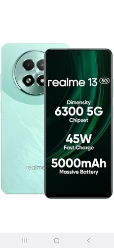 realme 13 5G (Speed Green, 8GB RAM, 128GB Storage) | Expandable Upto 2TB | Up to 18GB Dynamic RAM | 50MP AI Dual Camera | 6.72' AMOLED Display | 45W Ultra Charging | Dimensity 6300 Processor