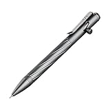 SMOOTHERPRO Premium Bolt Action Pen Compatible with Pentel Refill Durable Stainless Steel Clip Weight Balanced for EDC Signature Office School Business Color Gray (PTC051)