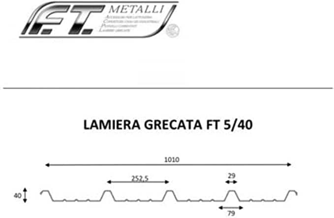 Lamiera Grecata per Copertura Tettoia per Esterno - lamiera acciaio zincato preverniciato - pannelli lamiera ondulata - adatti a qualsiasi superficie GRIGIO ANTRACITE - Lunghezza 2200 mm