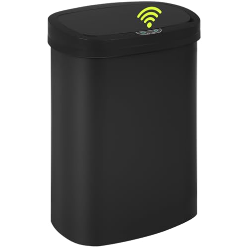 Caneca de basura automática negra de 13 galones