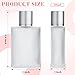 Tessco for you 6 Pcs 50ml / 1.7 Ounces Frosted Glass Bottle Perfume Atomizer refillable Spray Empty Perfume Dispenser Fine Mist Atomizer Cosmetic Container for Travel Men Women(Silver Gray)