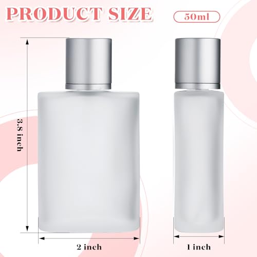 24 Pcs 50ml Frosted Glass Bottle Perfume Atomizer refillable Spray Empty Perfume Dispenser Fine Mist Atomizer Cosmetic Container for Travel Men Women2