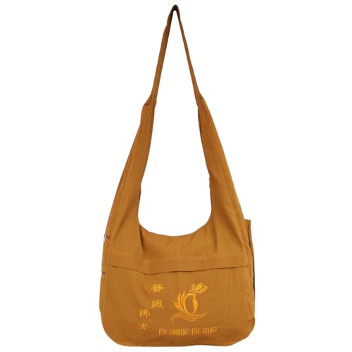 BESPORTBLE Bolso cruzado de monje: bolso cruzado de lona budista para templo, meditación, peregrinación