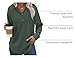 Hoodies for Women Long Sleeve Shirts Fall Fashion V Neck Sweatshirts with Buttons Casual Trendy Pullover Tops Dark Green