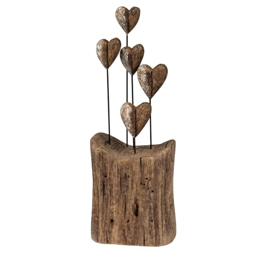 formano Deko Objekt Holz Herzen Standdeko 29 cm