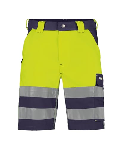 DASSY® Venna DASSY® Venna - Pantaloncini con protezione di avvertimento, taglia 42, blu scuro/giallo fluo, Blu scuro/giallo fluo, 62