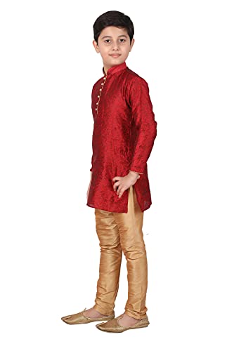 Boy's Cotton Indian Kurta For Kids Boys | Traditional Wear | 1 To 16 Years | Pack Of 1 (Maroon, 2-3 T) Maroon3