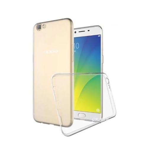Image of COVERBLACK Rubber Silicone Back Cover for Oppo A57 - Transparent