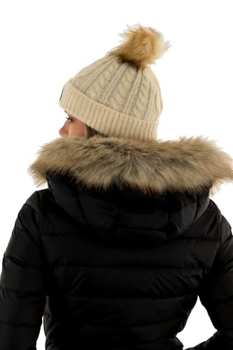 Bonnet cable luxe Superdry oatmeal pour vos sorties d'hiver