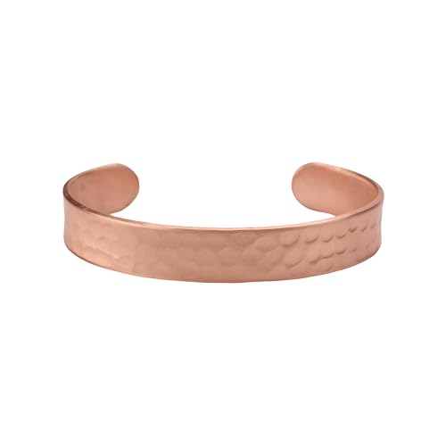 Handmade Pure Copper Bracelet for Women and Men - Thickest Copper Bracelet for Pain Relief and Stress Relief - Adjustable Carved Copper Bracelets to Fit many Size Wrist -The most ideal thickness, with a thickness of 2 mm, easy to shape. (Plain)