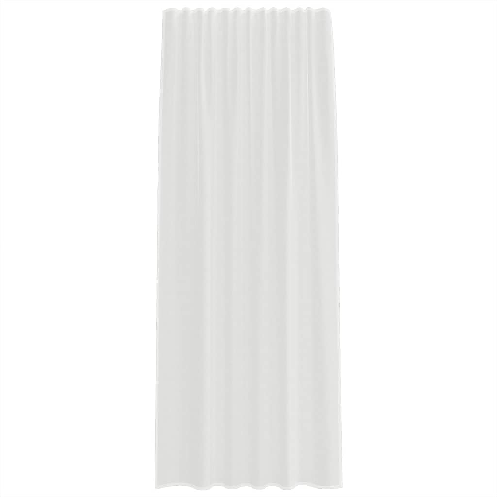 Cortinas de voile blancas, 140 x 225 cm, 2 unidades, con bolsillos para barra, cortinas semitransparentes para salón, dormitorio, cocina, protección visual y protección solar, fáciles de