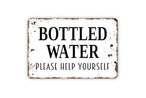Hydration Station Metal Sign - Help Yourself to Bottled Water Signage by Femme Savor - Image 4