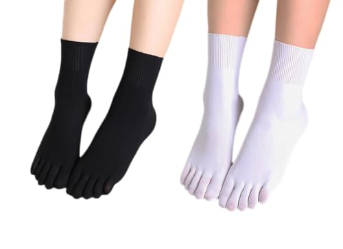 Image of Cool Ladies' Five-Toe Socks Velvet Breathable Elasticity Toe-Separating Promotes Blood Circulation Relieves Fatigue