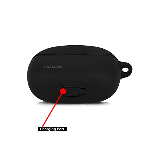 Image of LIRAMARK Shockproof Protective Silicone 360 Cover Case with Buckle Designed for Anker Soundcore R100 (Black)