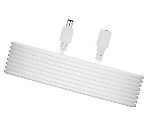 ZILNK DC Cord Extender 3 m, Universal Outdoor/Indoor Verlängerungskabel für 5V/9V/12V/24V Netzteil, geeignet für CCTV/IP-Kamera, Monitor, Router, LED-Licht, Auto, kabellose Geräte, 3M (weiß)