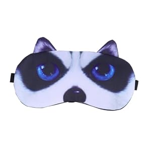 FOMIYES bandeau en forme de huskies patch yeux bandeau yeux sleep mask eye mask cache-oeil bandeau de compresse de glace compresse chaude et froide des lunettes de protection rauque