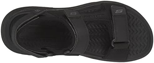 Skechers Men's Ankle-Strap Sandal, Black Leather, 10.5 | Image 4