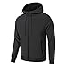 TONY BACKER Giacca Jacket Uomo Invernale Softshell Impermeabile Antivento con Cappuccio Giacca Calda Giubbotto Uomo Trekking Casual (XL, Nero)