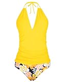 bikini push up victoria's secret Traje de baño tankini halter: la parte superior del tankini halter viene con correa ajustable y sujetadores acolchados que ayudan a adelgazar la forma de tu cuerpo. El traje de baño fruncido tiene un gran control de abdomen, mientras que el cuello en V añade más encanto a tu aspecto general.