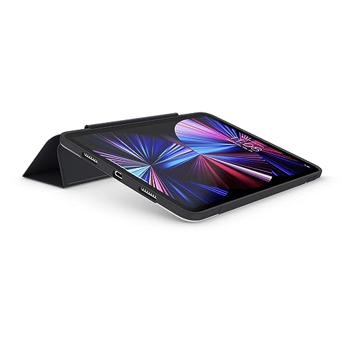 Image of OtterBox - Symmetry Series 360 Elite Case for 11 inch iPad Pro 1st /2nd /3rd /4th /5th /6th Gen - Scratch-Resistant Tablet Case with Folio and Apple Pencil Holder (Scholar Grey)