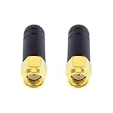  BOOBRIE Module antenne WiFi RP SMA mâle Petit Manchon en Caoutchouc 3 cm omnidirectionnel amplificateur de Signal amplificateur de Modem Adaptateur récepteur réseau