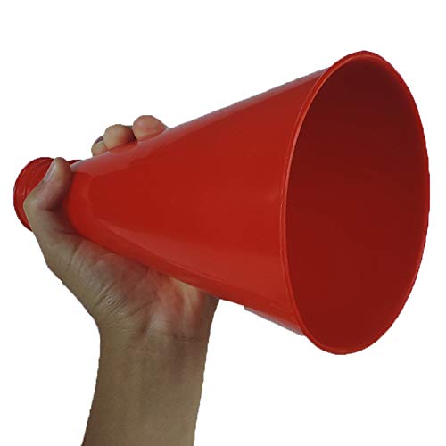 9\" Plastic Megaphone Cheerleader Hollywood Movie Director Prop (Red) - Thumbnail 5