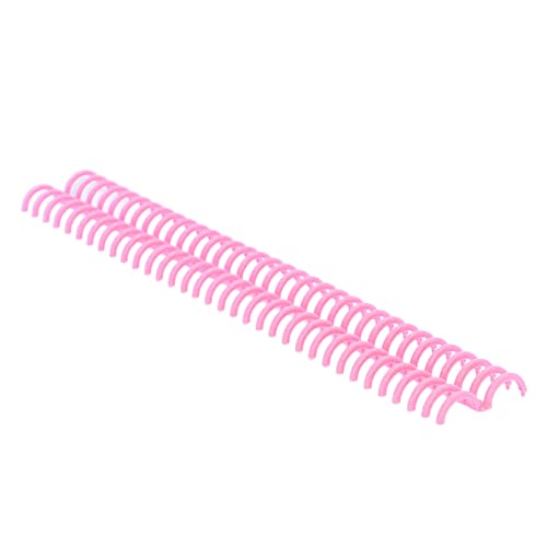 10 Stück Bindekämme, Kamm Binderücken Spiralbinderücken,15mm 34 Ringe Rosa Kunststoff Loseblatt Bindekämme A4 Bindekapazität 120 Seiten Schreibwaren Buchring für Notizbuch Sammelalbum