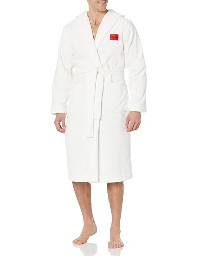 HUGO Mens Knee Length Hooded Terry Robe