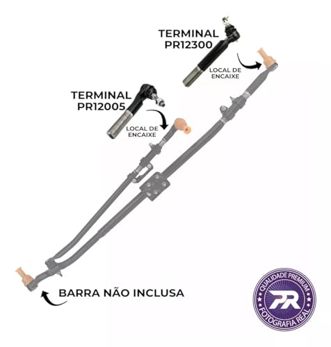 Par de Terminal da Direção Lado Esquerdo Ram 2500 6.7 4x4 2009, 2010, 2011, 2012 - Ram 2500 5.9 4x4