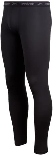 Reebok Men's Performance Leggings - Athletic Base Layer Long John Leggings (S-Xl), Size Small, Black #TOP1