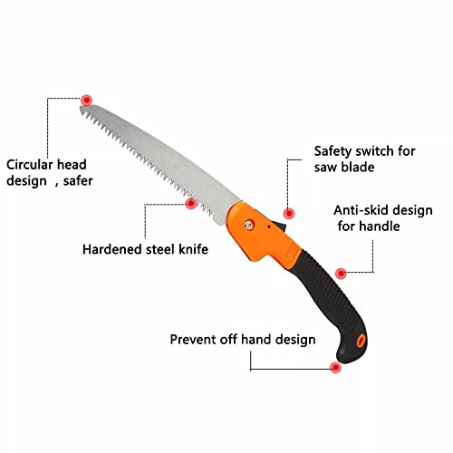 Image of Oblivion 15-Inch Mini Folding Pruning Saw - Compact, Durable and Efficient Hand Tool for Gardening, Trimming & Outdoor Use (Pack of 1)