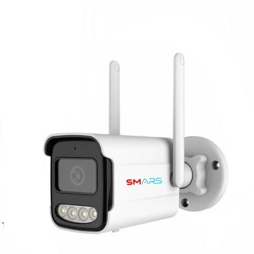 Image of smars 3MP HD WiFi Bullet Camera | IP66 Waterproof for Outdoor use| Color Night Vision | Two-Way Audio | SD Card Storage | Ideal for Home, Office & Shop Security.